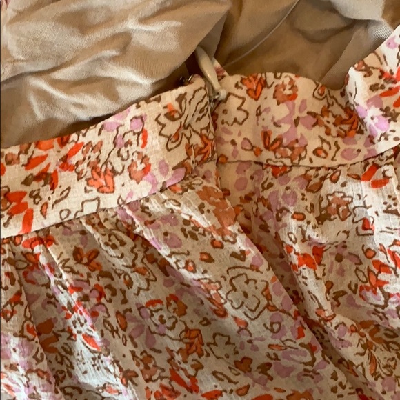 NWT Free People Zuma Drippy Red Ruffle Skirt - Picture 6 of 8